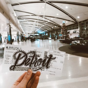 Plane Ticket Hand Lettering