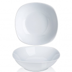 white ceramic bowls with white background