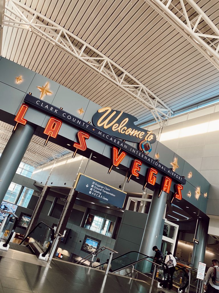 airport sign in Las Vegas, Nevada