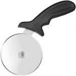 pizza cutter with black handle