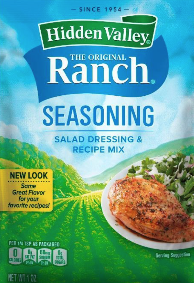 Ranch Seasoning Packet Label