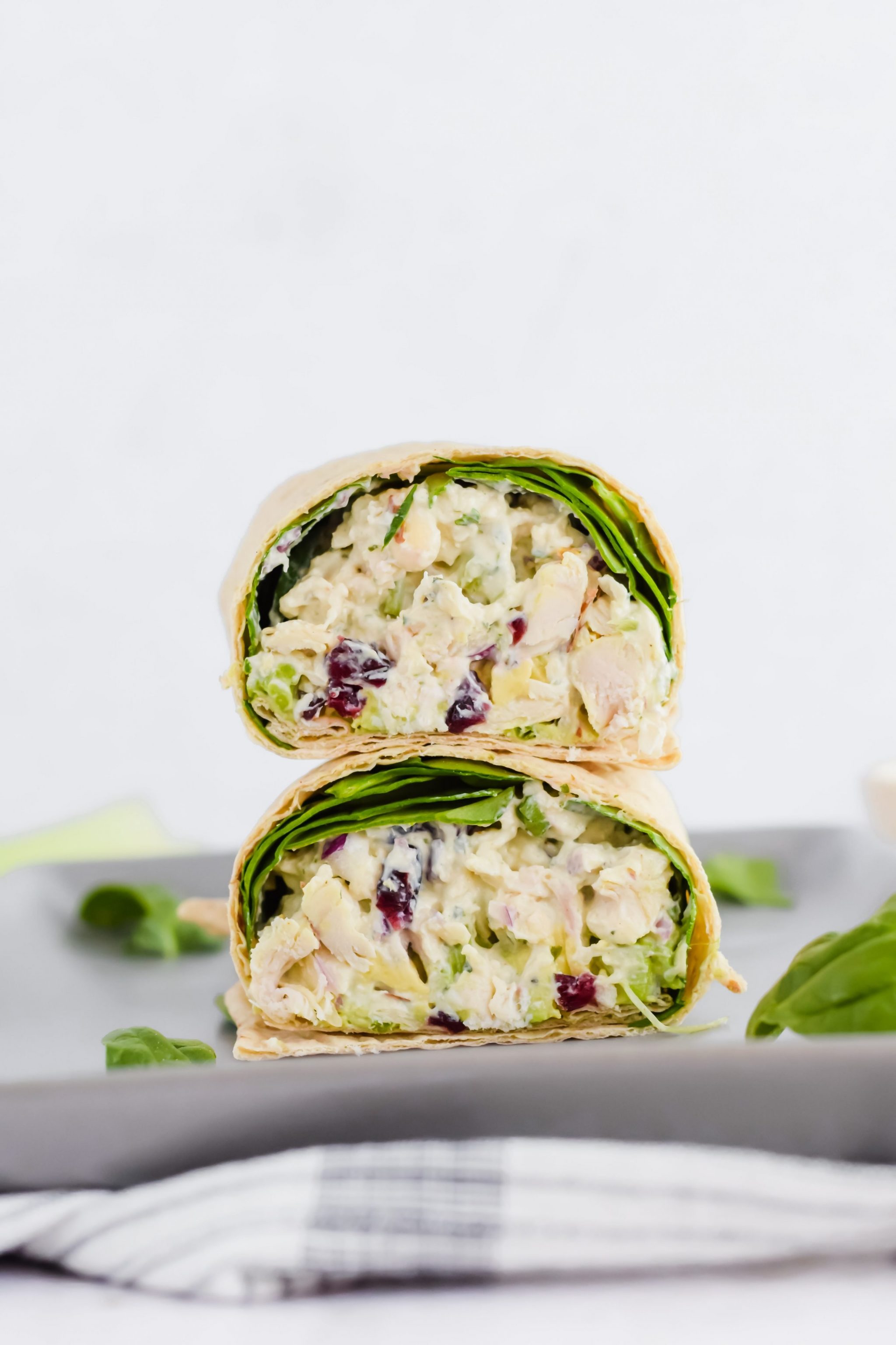 Healthy Pesto Chicken Salad Wrap