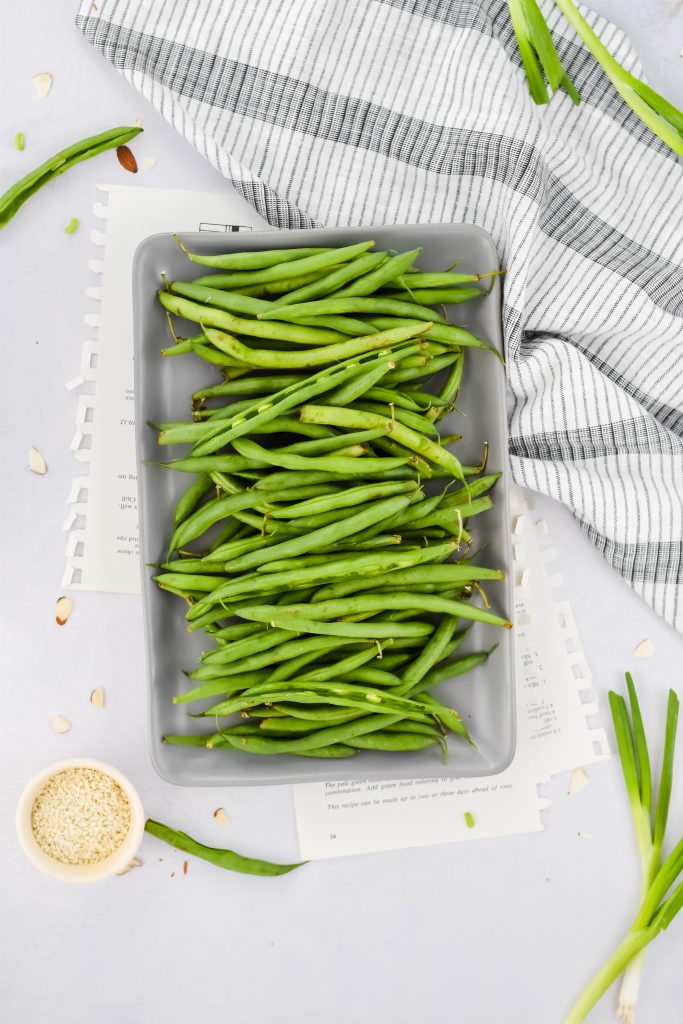 simple ingredients needed for roasted green beans