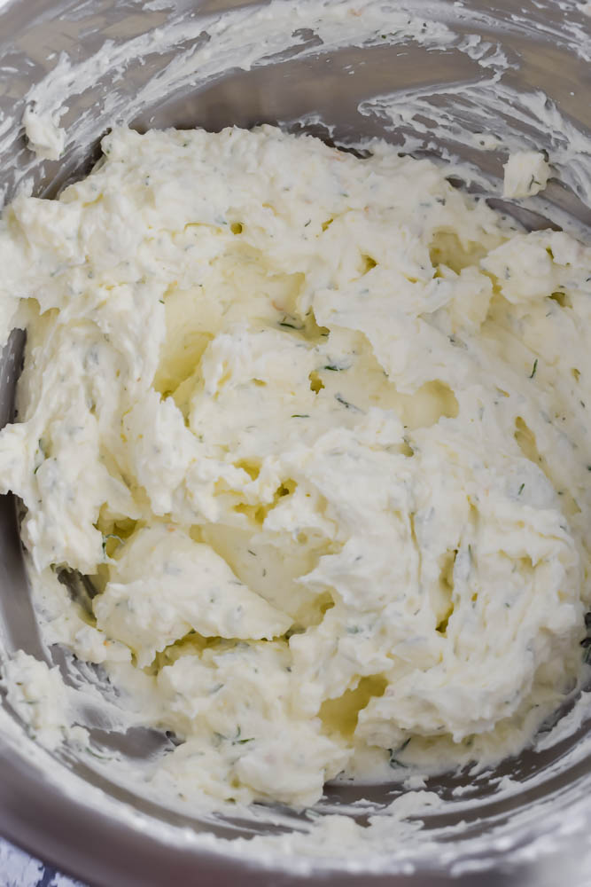 close up image of dip after it's been whipped 