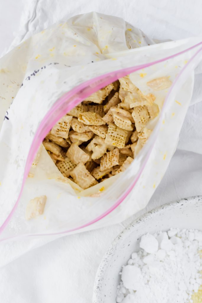chex cereal inside plastic bag 