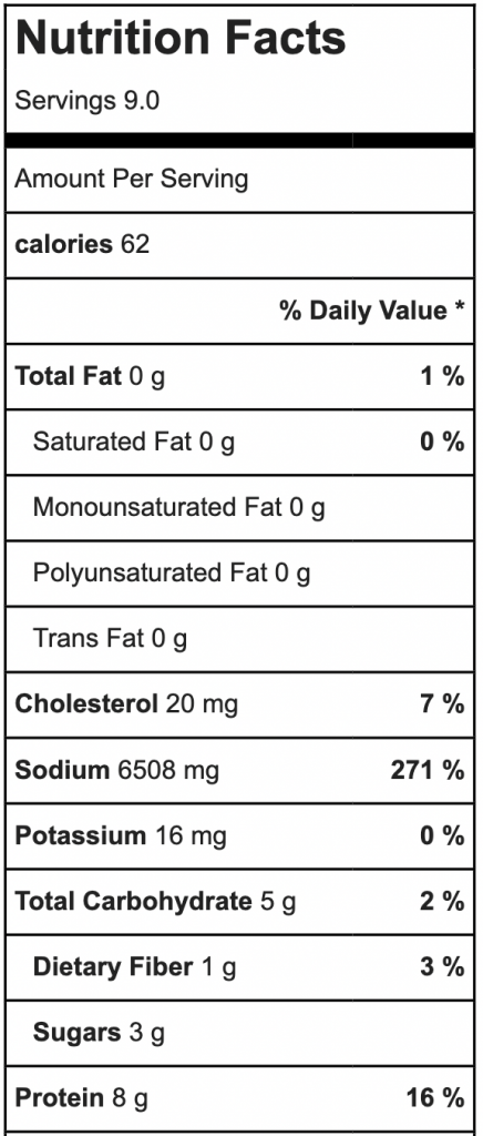 crockpot chicken tacos nutrition facts