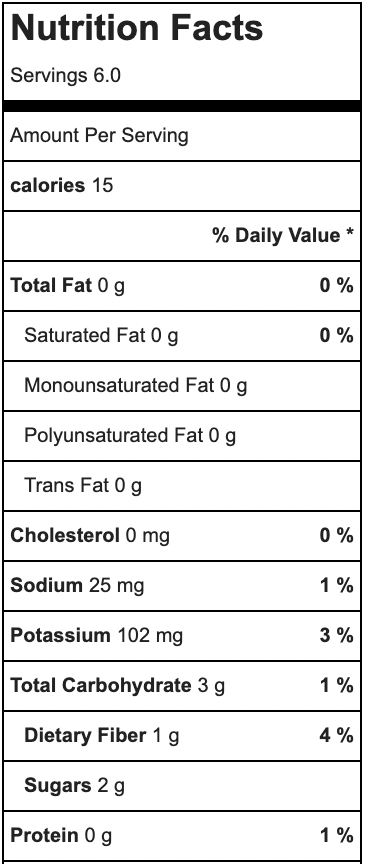 quick pickled red onions nutrition facts