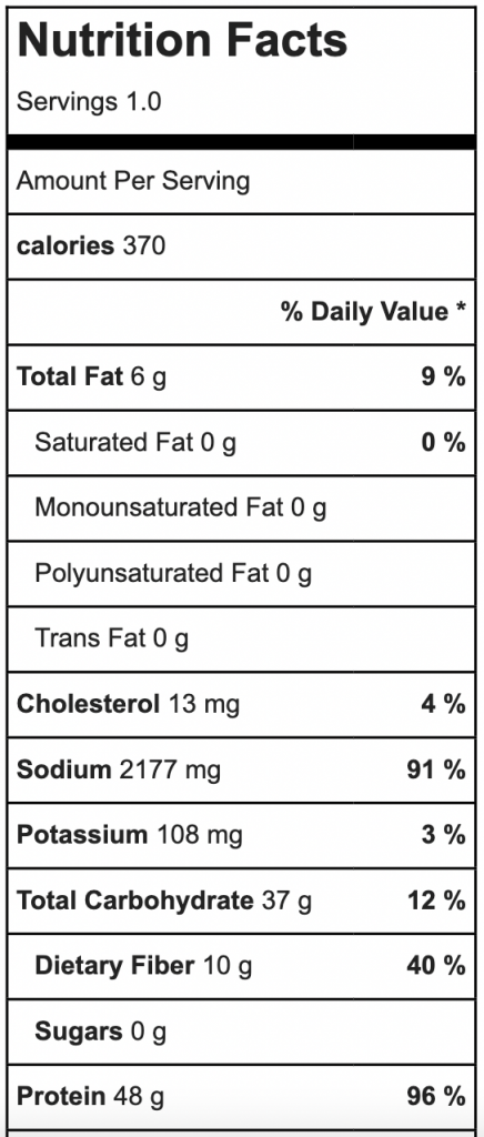 Macro-friendly Cheesy Quesadilla nutrition facts