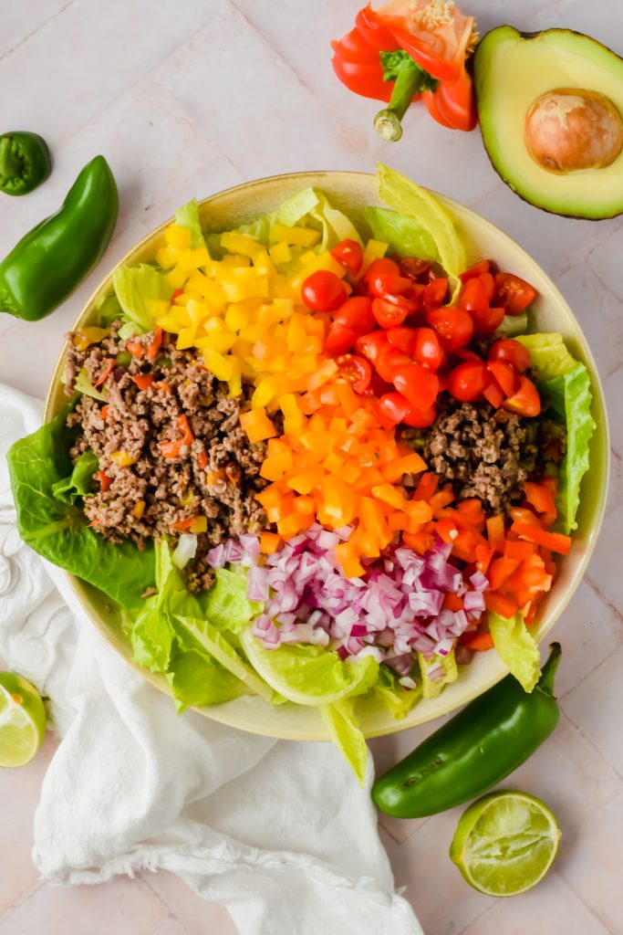 Ranch Taco Salad with Creamy Jalapeño Dressing