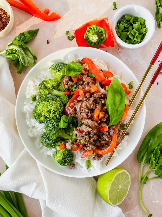 Thai Basil Beef - A Paige of Positivity