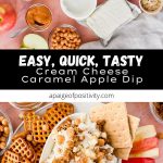 cream cheese caramel apple dip pinterest pin.