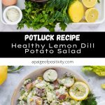 healthy lemon dill potato salad pinterest pin.