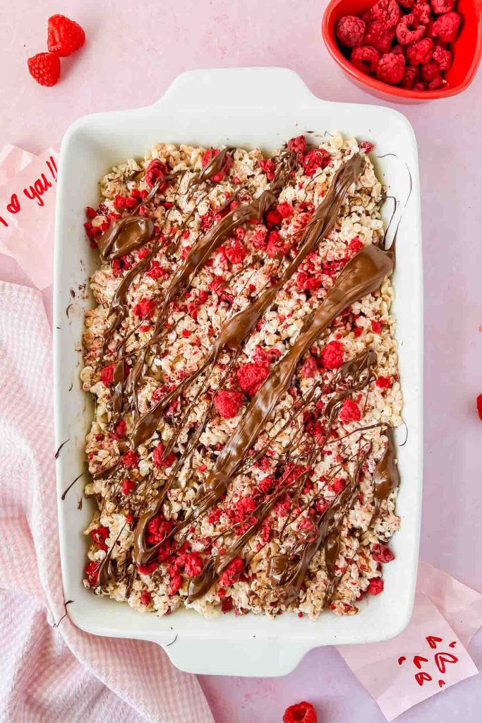 Raspberry Rice Krispie Treats - A Paige of Positivity