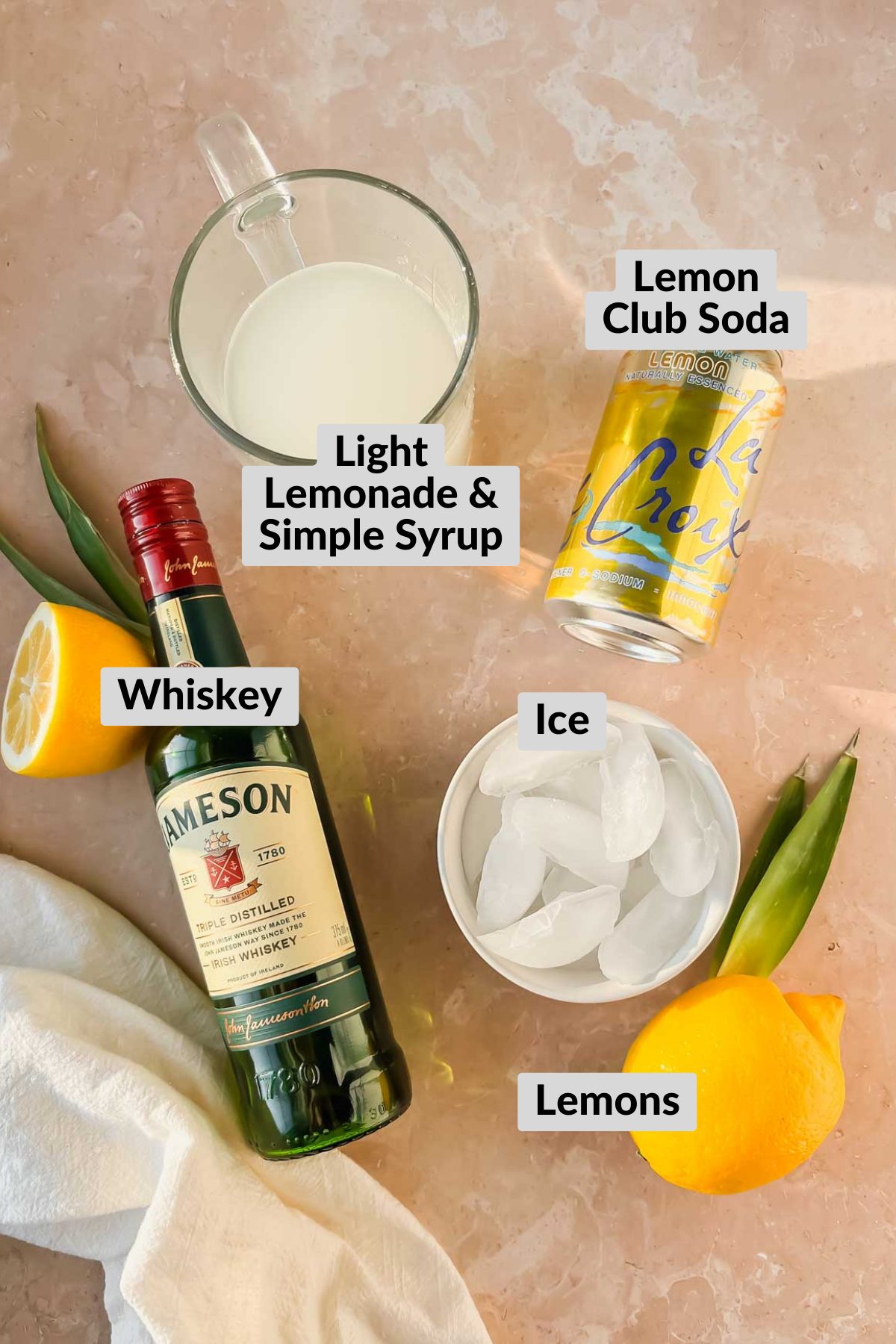 labeled irish lemonade ingredients.