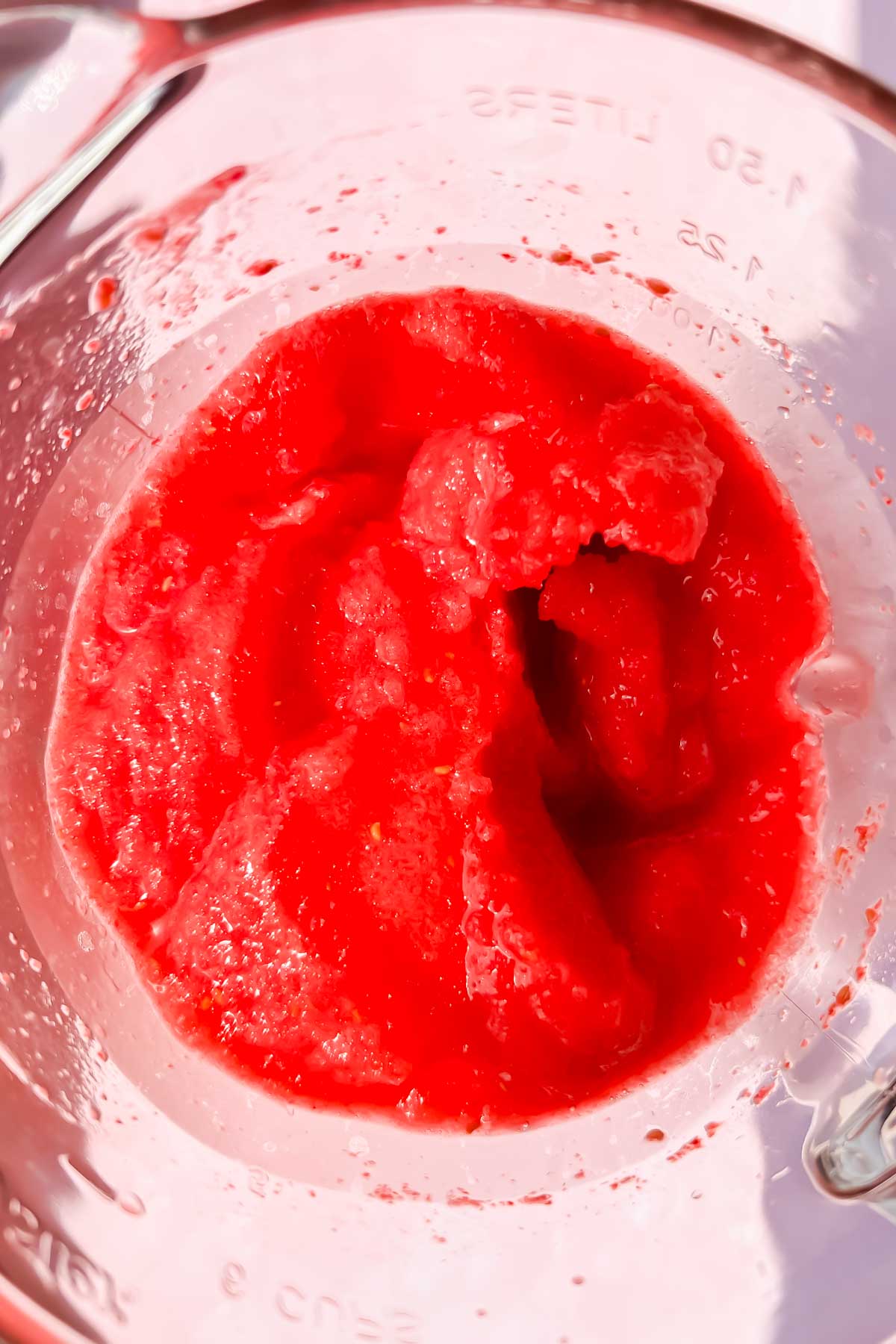 frozen raspberry lemonade chiller blended in blender.