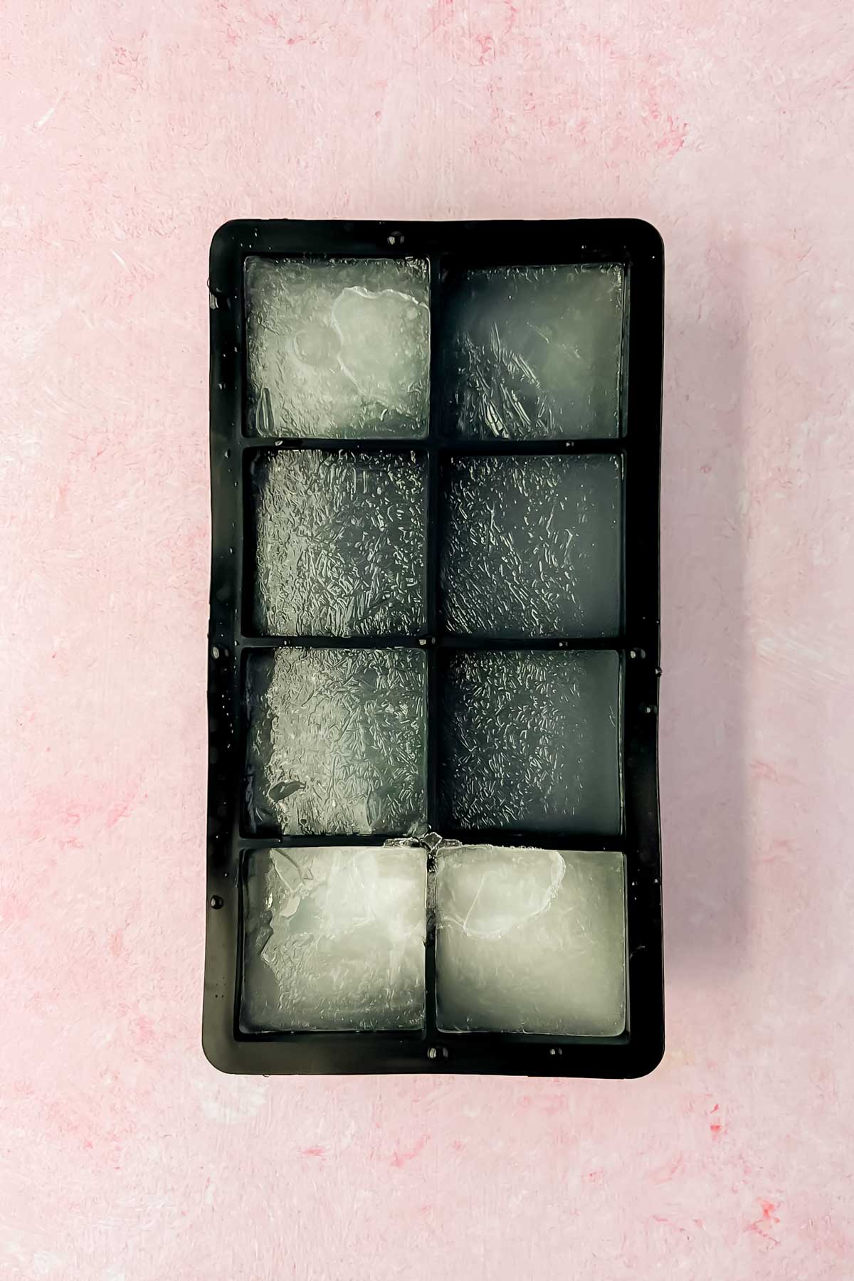 lemonade frozen in ice cube tray.