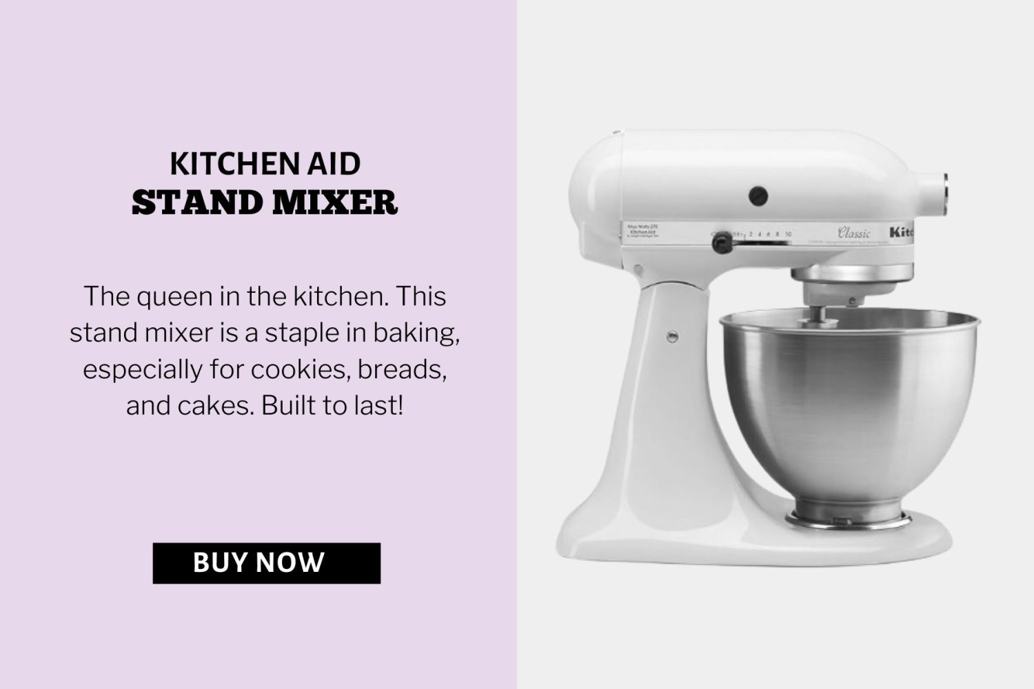 kitchen aid stand mixer product image.