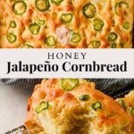 Honey Jalapeño Cornbread pinterest pin.