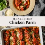Baked Chicken Parm pinterest pin.