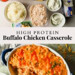 Buffalo Chicken Casserole pinterest pin.