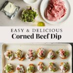 Corned Beef Dip pinterest pin.