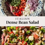 Dense Bean Salad pinterest pin.