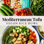 Mediterranean Tofu Bowl pinterest pin.