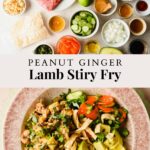 lamb stir fry pinterest pin.