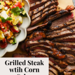 Steak and Corn pinterest pin.