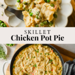 Skillet Chicken Pot Pie pinterest pin.