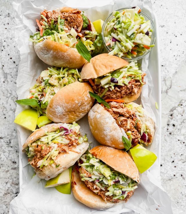 The #TighterTogether Challenge kicks off today 🥳💪🏼🤩 I’ve done 9 now and they are always new, exciting, and the community is awesome!! It’s a pleasure to participate in the recipe development too…here’s a sneak peek at the recipes created (you’ll receive over 50+ recipes and they’re all amazing 👏🏻) 
• Pulled BBQ chicken with Fresh Slaw
• Chocolate Cherry smoothie
• Lightened Up Chocolate Eclair
• Mini Turkey Burger Skewers
• Blueberry Jalapeño Ranch Water
• Peach & Blueberry Cucumber Salad
• Berry French Toast Bake
• BLT Ranch Chicken Salad
• Healthy Lemon Dill Potato Salad
.
Sign ups end TODAY ((linked in bio ))https://madelinemoves.com/tighter-together?share=courtneypaige